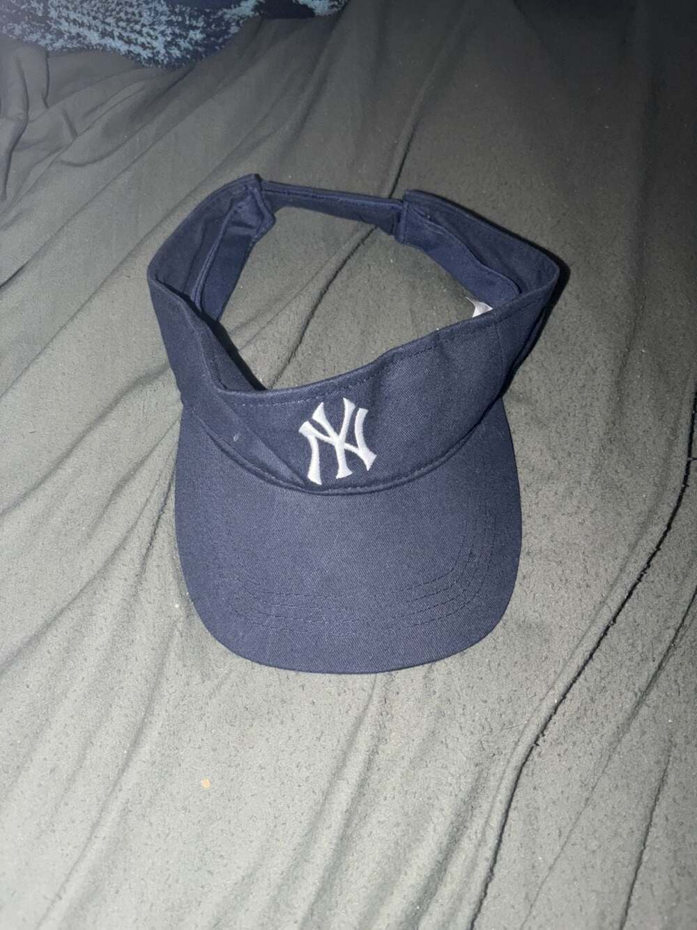 New York Yankees Delta Visor Navy Blue Cotton